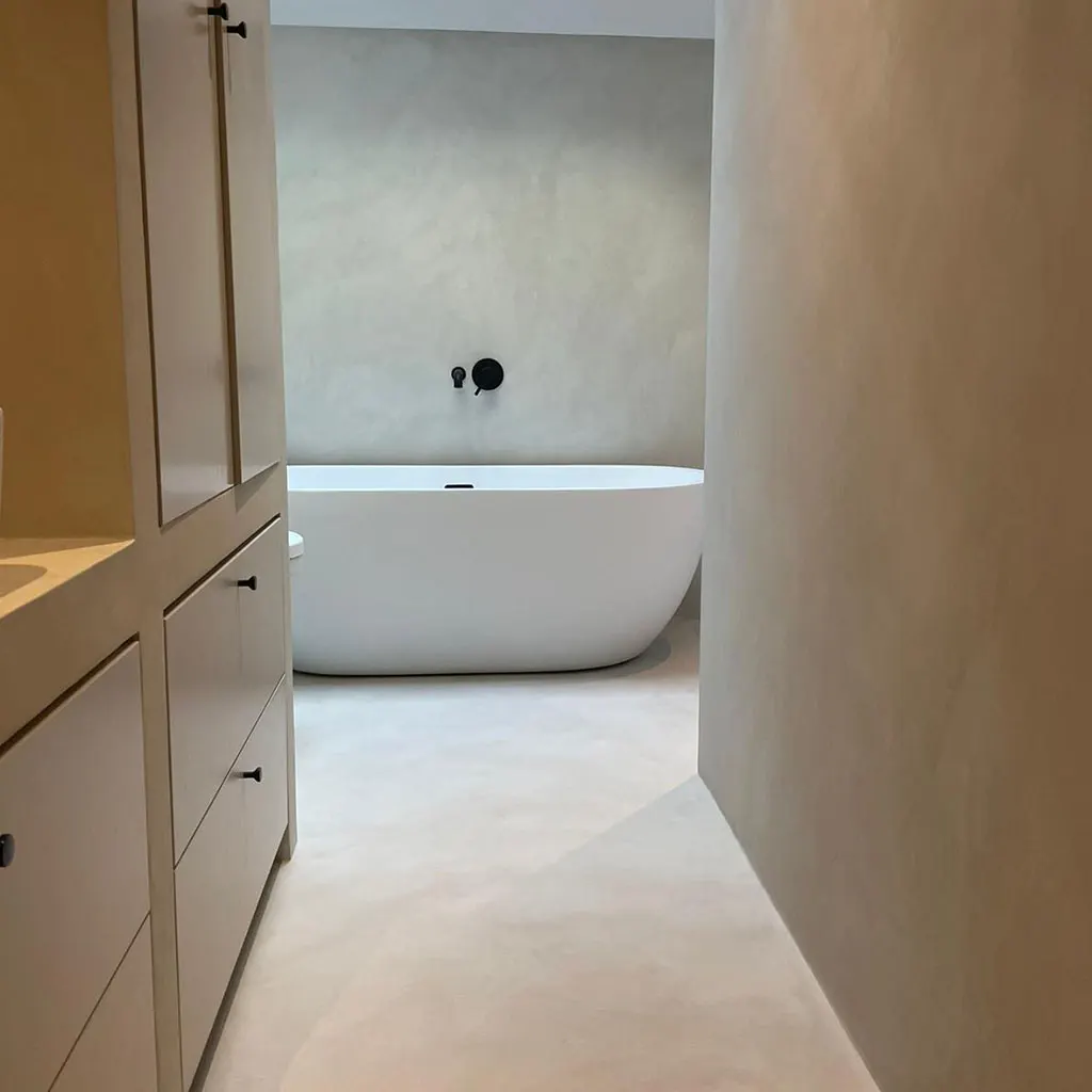 microcement badkamer beige en nog veel meer kleuren!